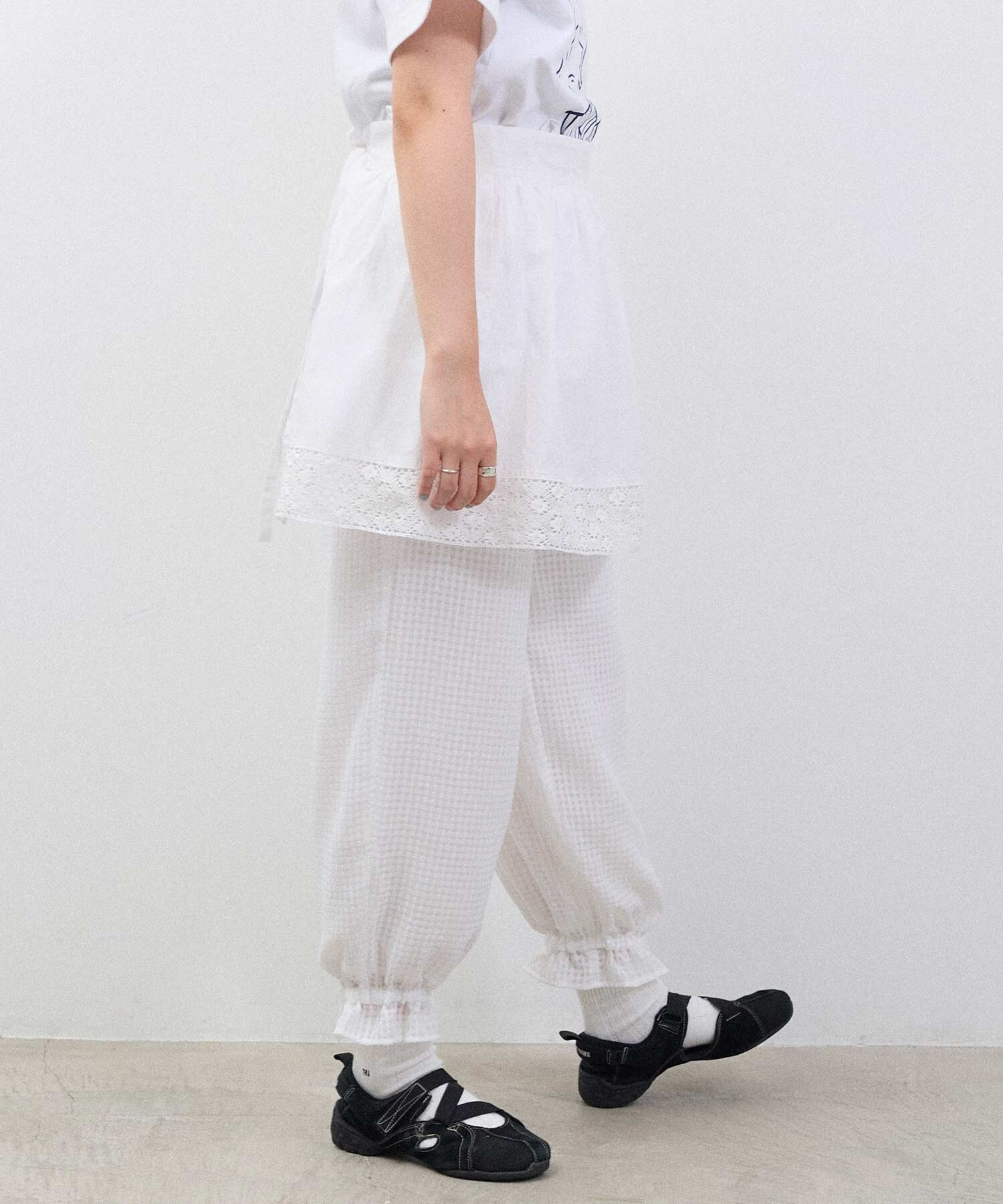 パンツ soi AMBIDEX Store SATIN SOCCER ギンガム パンツ(F クロギンガム): l