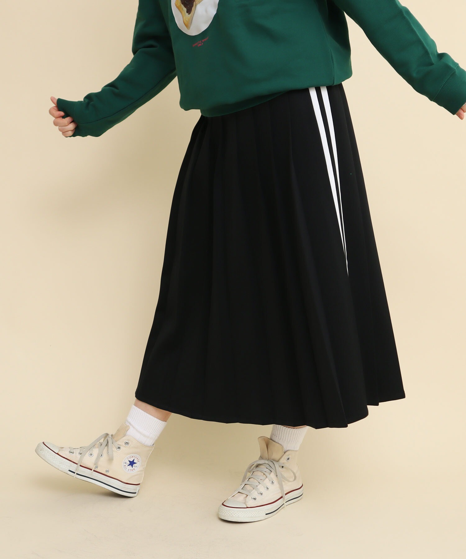 AMBIDEX Store LINE Jersey pleats SKIRT 2024SS(F パープル): l 