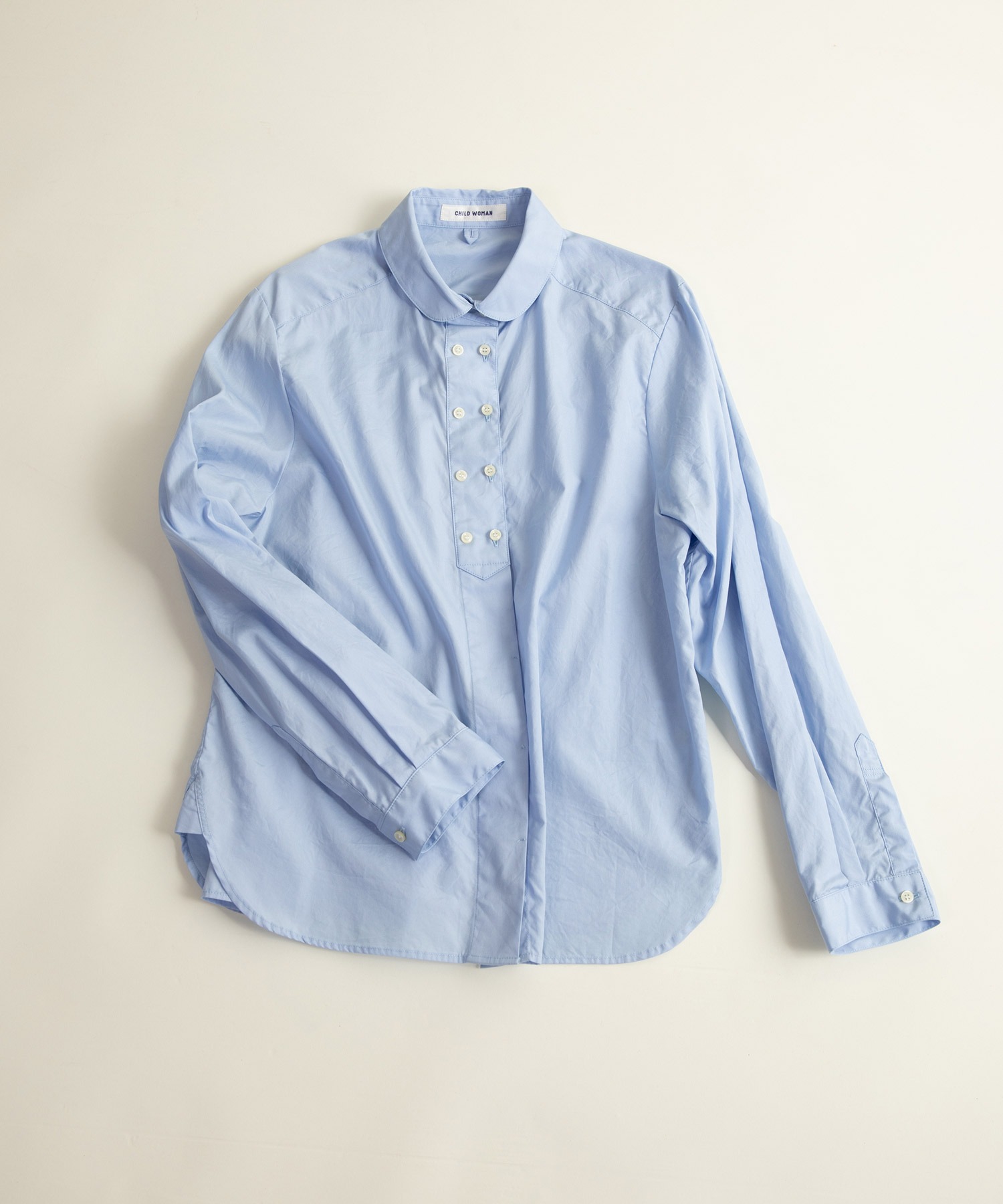 AMBIDEX Store 無地・ストライプ・ギンガム W釦シャツ(F クロ): CHILD