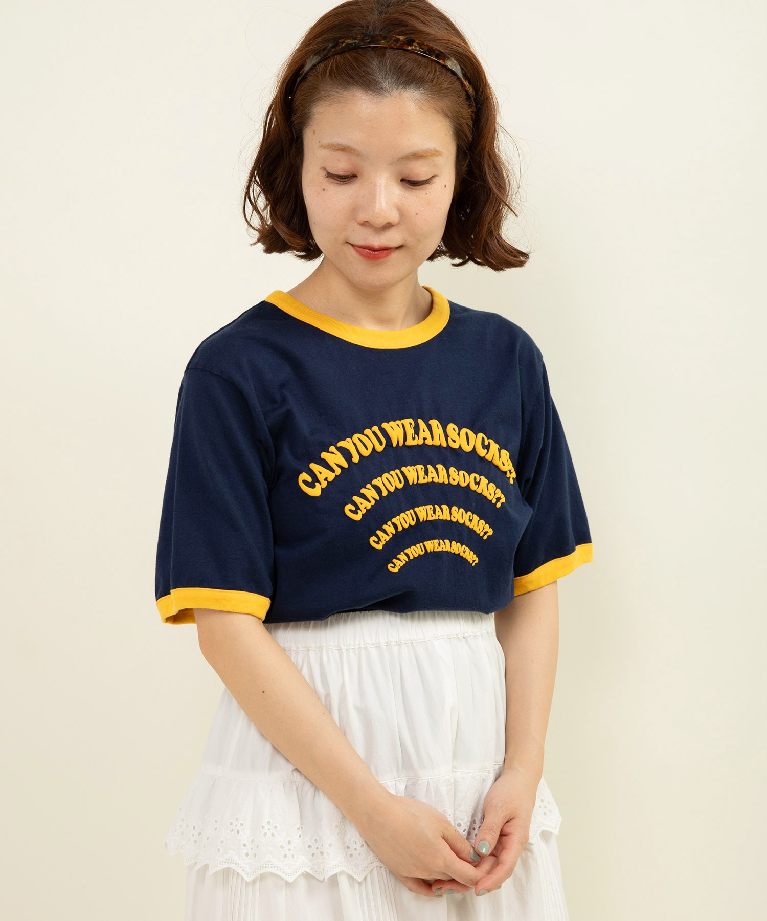 AMBIDEX Store ○40/2天竺 SOCKSリンガーTシャツ(F ピンク