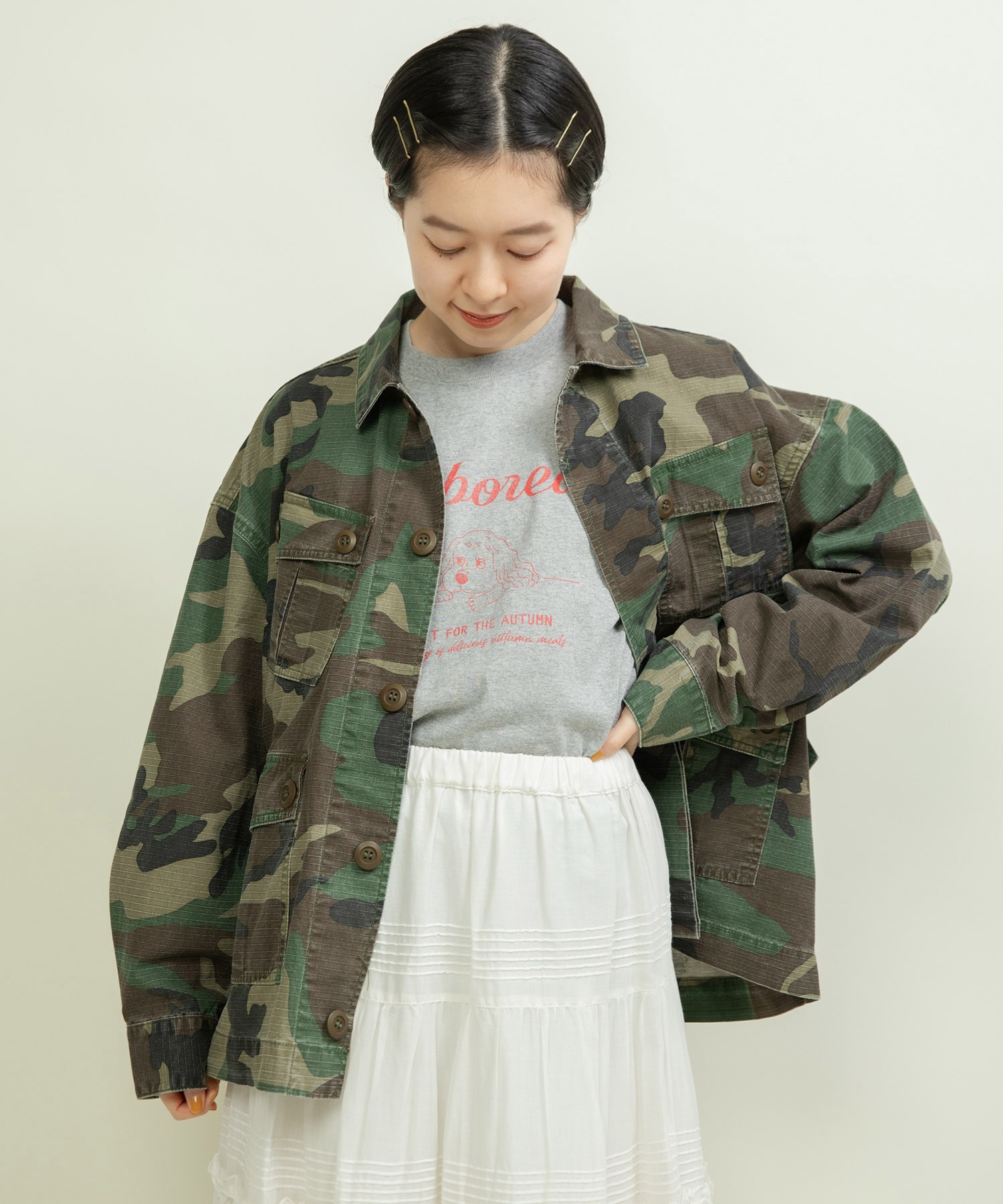 AMBIDEX Store △○カモフラ柄 ミリタリージャケット(F マルチ99