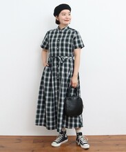LINE ADDITION ◆ボタンダウン ジャケット ワンピース AMBIDEX Store 【予約販売】○ギザタータン ボタンダウン半袖
