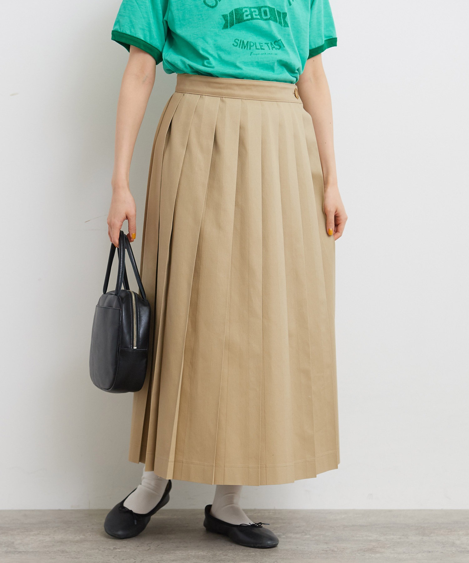 AMBIDEX Store △○チノプリーツスカート(36 ベージュ): CHILD WOMAN