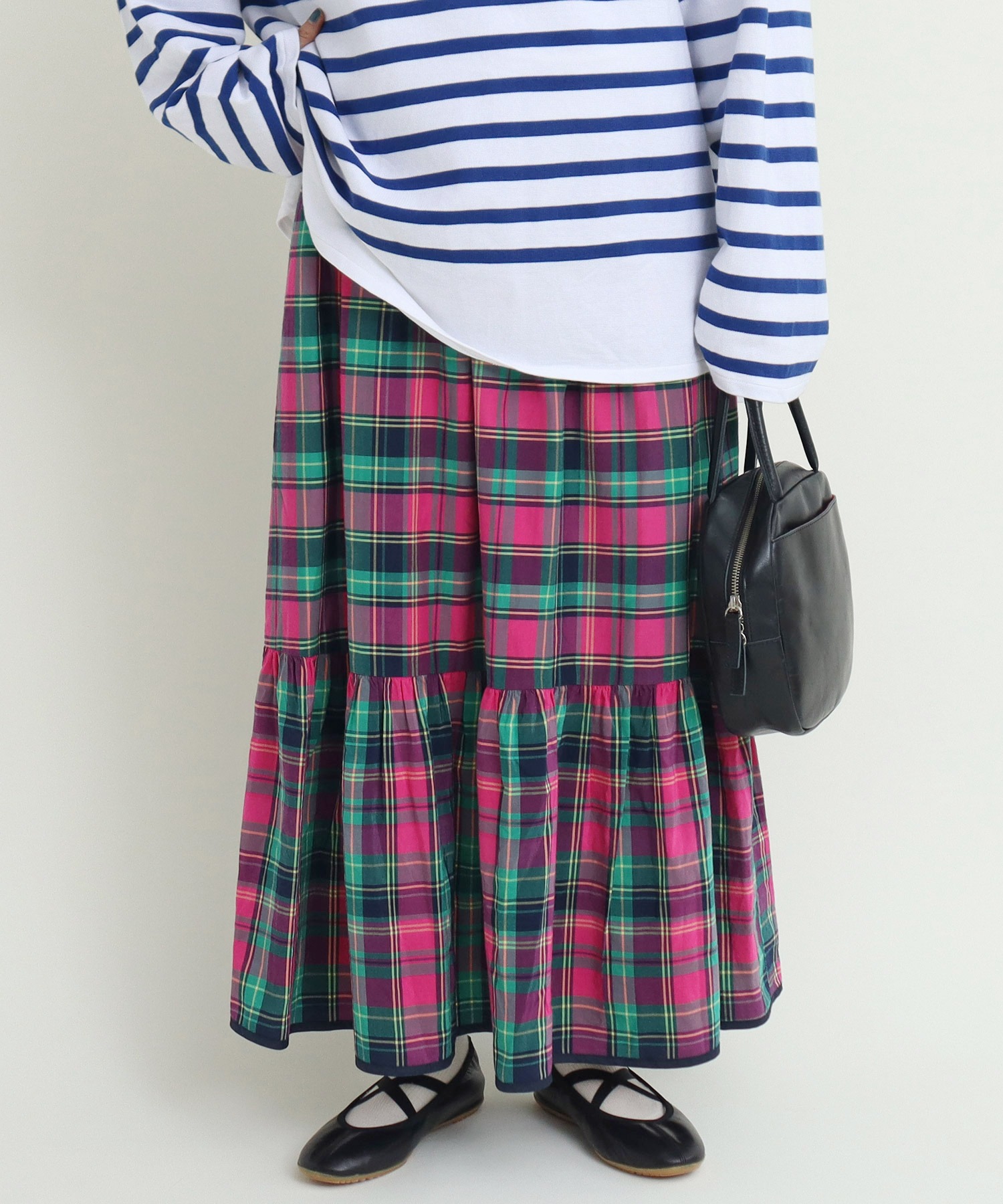 AMBIDEX Store △○マドラスチェック スカート(F ピンク): CHILD WOMAN