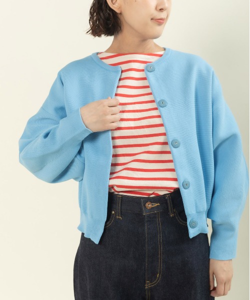 ぽん 様 Dot and stripes  刺繍カーディガン Ravelry: Polka Dot Cardi pattern by Midori Hirose