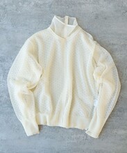 AMBIDEX Store ○シアーフラワーニット クルーネック
