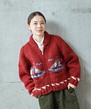 AMBIDEX Store 〇ネパール手編み ヨットインターシャ カウチン 