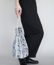 AMBIDEX Store 〇mix yarn jacquard 巾着バッグ(F ピンク): FLAT