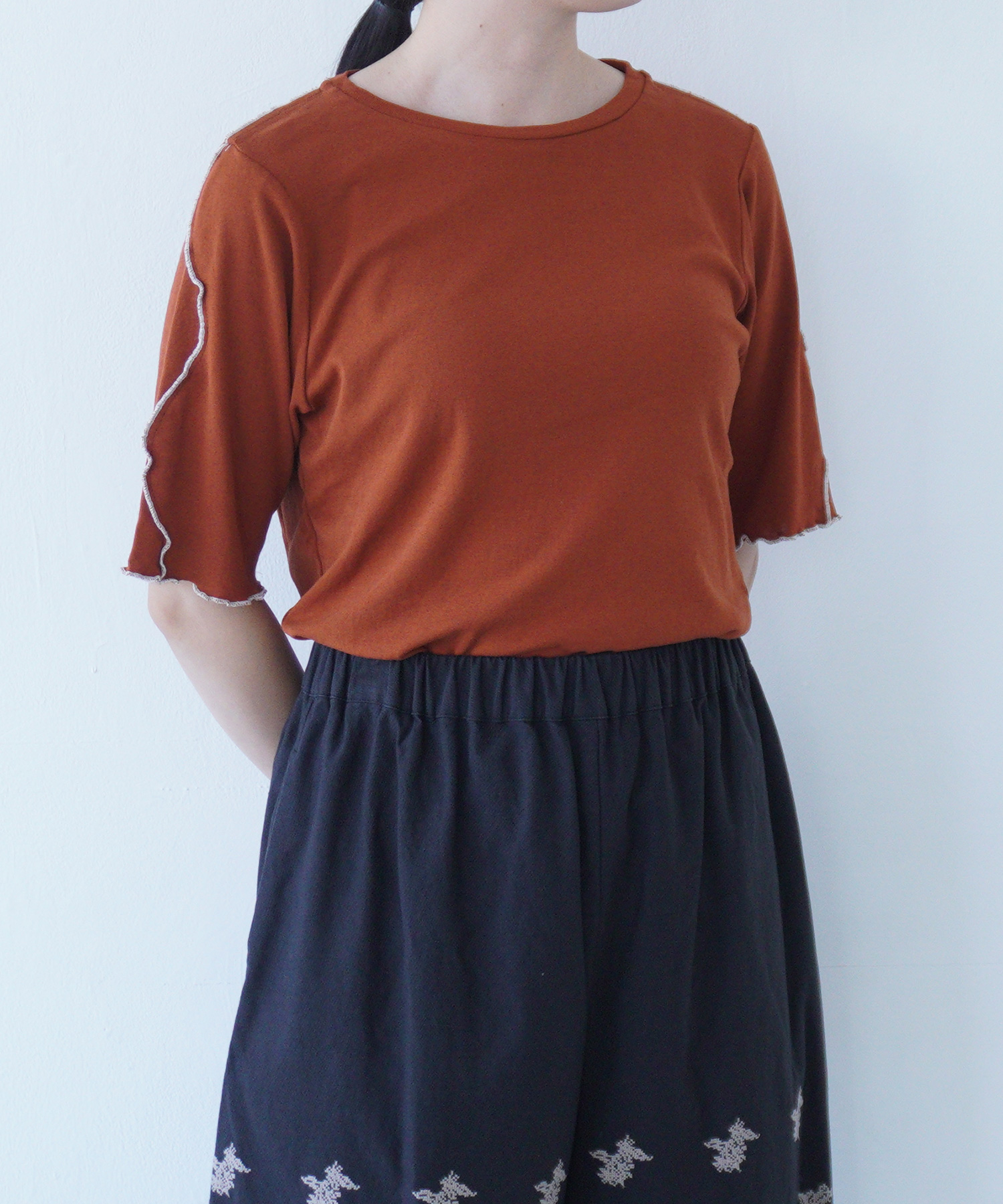 TOGA◆半袖カットソー/36/--/BLK/無地/TA71-FJ069 TOGA(トーガ) / 半袖カットソー/36/--/BLK/無地/TA71-FJ069