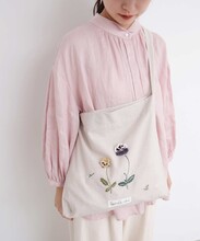 AMBIDEX Store ○〇ひらひらパンジーかぎ針刺繍 バッグ(F