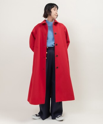 最終値下げ♡新品未使用♡カデュネ　ステンカラーメルトンコート LOEFF｜ウール カシミヤ メルトン テントライン ロング ステンカラー