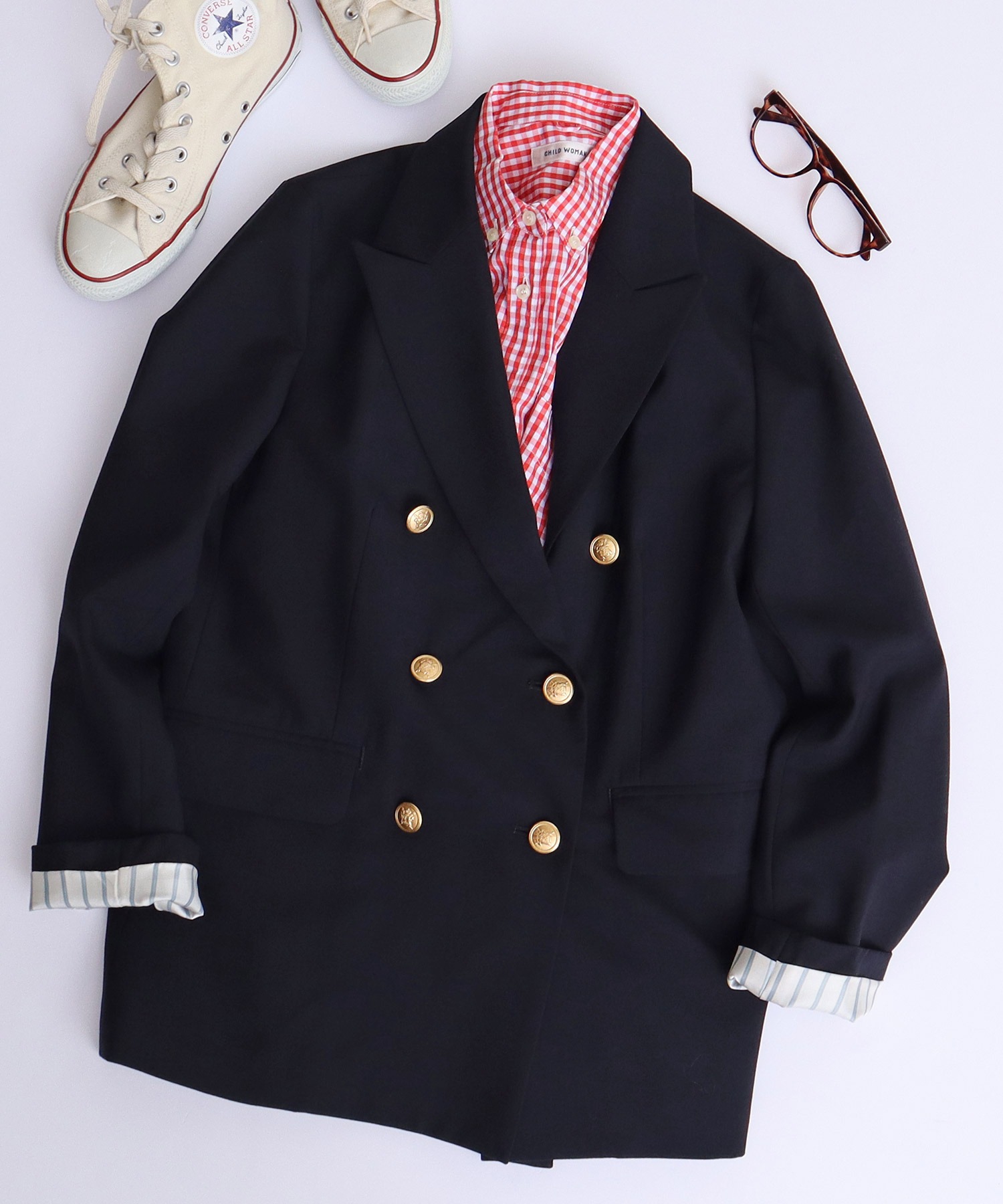 AMBIDEX Store △2/72トロ ダブル釦紺ブレザー(F コン): Dot and Stripes CHILD WOMAN