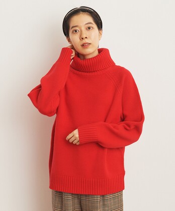 △Extrafine merino wool 5GGタートルネックプルオーバー-