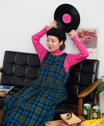 CHILD WOMAN チェック柄 半袖ロングワンピース チャイルドウーマン CHILD WOMAN チェック柄 半袖ロングワンピース チャイルド