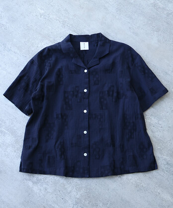 ☆新品☆bulle de savon ドットカットシャツ アオ AMBIDEX Store bulle de savon/bulle de savon/トップス/シャツ / ブラウス
