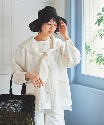 ○LINEN　washer　sailorブルゾン