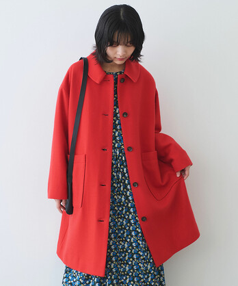 CARVEN 希少ステンカラーコート パイピング チェスターコート アーカイブ ステンカラーロングコート(ステンカラーコート) | a.v.v(アー