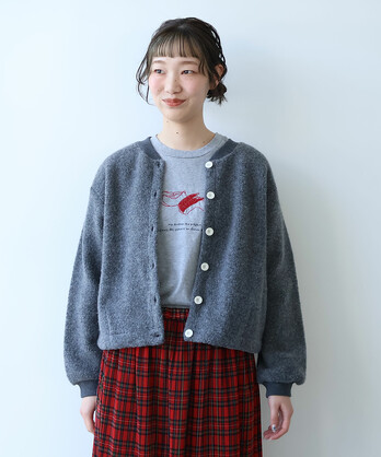 【bulle de savon】フード付きブルゾン／ブルー AMBIDEX Store bulle de savon/bulle de savon/ジャケット / アウター