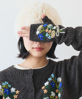 bulle de savon セーラーコート　赤 AMBIDEX Store △○ドット刺繍 ノーカラーコート(F チャ): l
