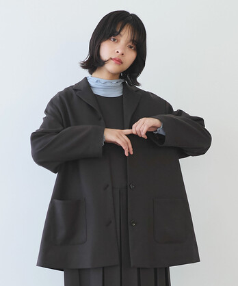 【bulle de savon】フード付きブルゾン／ブルー AMBIDEX Store bulle de savon
