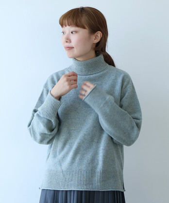 【美品】bulle de savon購入　英国製　タートルネック　ニット AMBIDEX Store 【予約販売】〇 ジーロンラム タートルネック