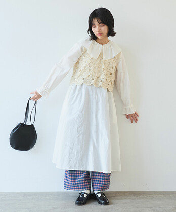 美品 ビュルデサボン ショートブルゾン インディゴ 小花柄 アウター