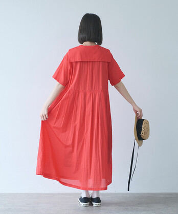 ビュルデサボン ストライプワンピース bulle de savon（ビュルデサボン） ワンピース basic cotton タック
