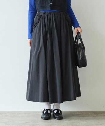 【美品】bulle de savon 野山刺繍 スカート bulle de savon（ビュルデサボン）の「＊チュール教会刺繍