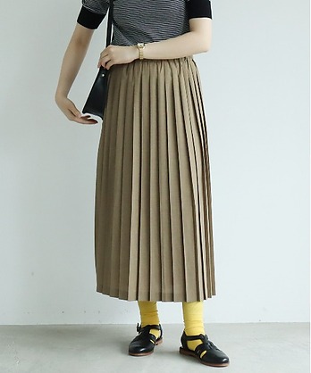 AMBIDEX Store △プリーツロングスカート(F カーキ): bulle de savon