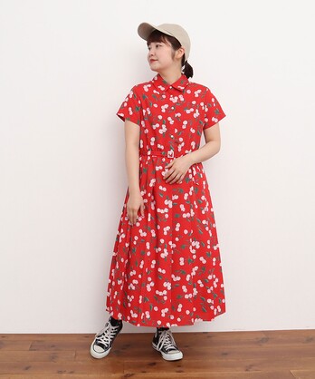 dot and stripes CHILD WOMAN 赤ギンガムチェックパンツ CHILD WOMAN（チャイルドウーマン）の「☆C/Cuマドラスチェック
