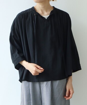 AMBIDEX Store high twist/コットン product dye 2way ブラウス