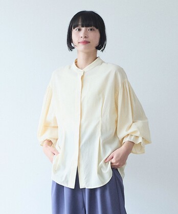 hightwist cotton gather sleeves �u���E�X