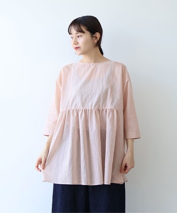 Cotton Polyester stripe tunic tiered 2way �u���E�X