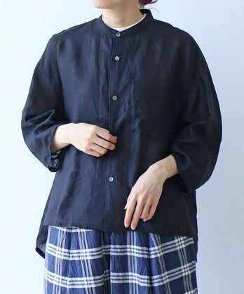 60/1Linen cocoon sleeves �u���E�X