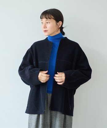 【bulle de savon】フード付きブルゾン／ブルー AMBIDEX Store bulle de savon/bulle de savon