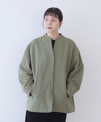 【ヒムカシ】コート ヒムカシ製図 キワモノコート 黒 ブラック 強撚糸 綿 コットン