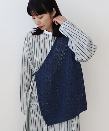 ○washi knit ワンショルダーベスト
