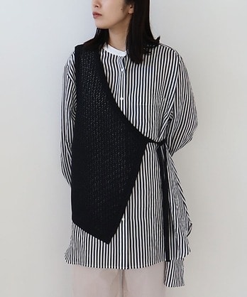 ○washi knit ワンショルダーベスト
