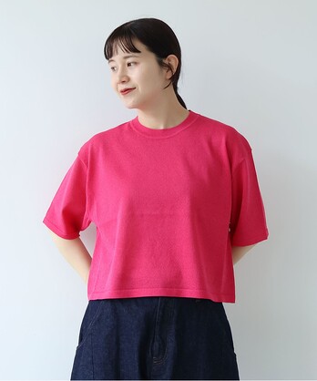 12G�a��/Polyester half sleeves knit T�V���c