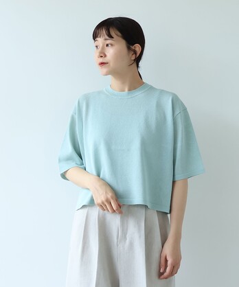 12G�a��/Polyester half sleeves knit T�V���c