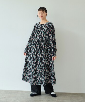 ユニ　yuni リネン　ガウン　ロング　コート　ブラック黒 新作早割】【WEB限定】2Wayカラーロングコート｜INGNI(イング