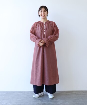 Cotton Polyester stripe gather sleeves �����s�[�X
