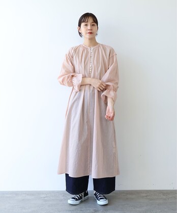 Cotton Polyester stripe gather sleeves �����s�[�X