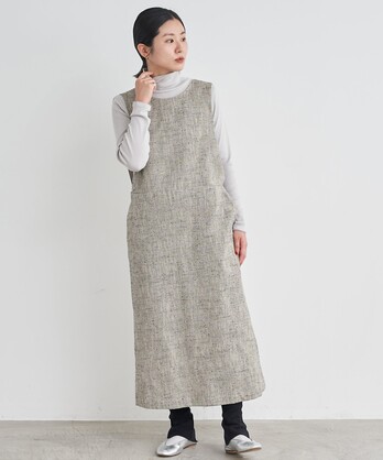 ○slab nep tweed　jamper skirt