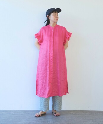 ◎美品yuniコットンシルク embroidaly2waypeplumtunic KKS2786J 27匁シルク綿グログラン染｜無地染｜シルク・シルク混