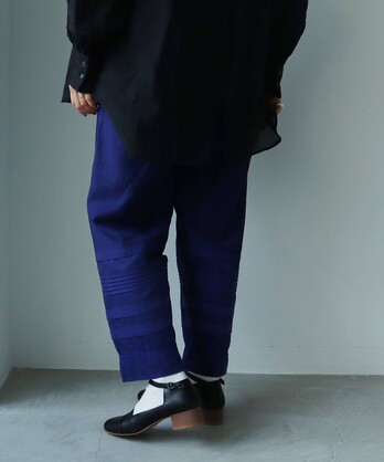 ○Cotton　Cupra ルナファ Product Dye tuck Petti pants