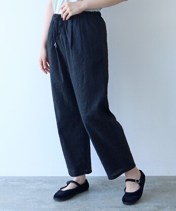 yuni パンツ hightwist コットン product dye イージーパンツ