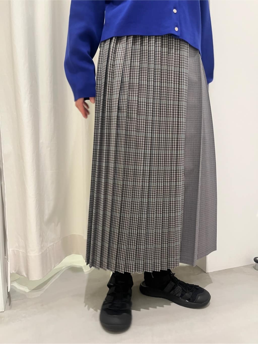 [新品] yuni／reversible jacquard ブルゾン AMBIDEX Store △cotton denim ノーカラー ブルゾン(F コン): yuni