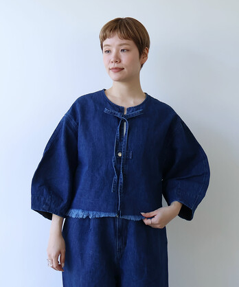 C/Li DENIM SMOCK SHORT �u���E�X