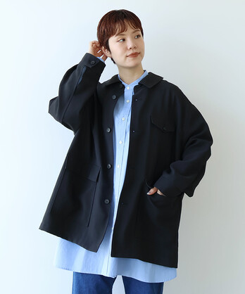大幅値下げ⭐︎buoybuoy ブイ　ハンテンジャケット　試着のみ 楽天市場】セールbuoy buoy(ブイ )強撚TWILL COACH （ツイル
